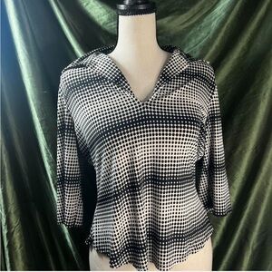 Black and White Polka Dot Blouse